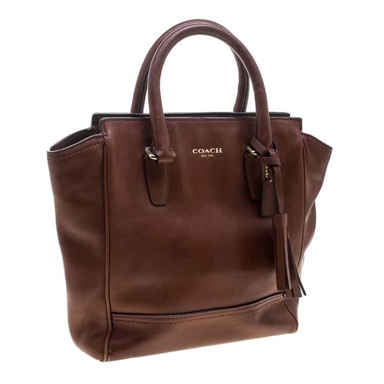 Pre Owned Coach Brown Leather Tote