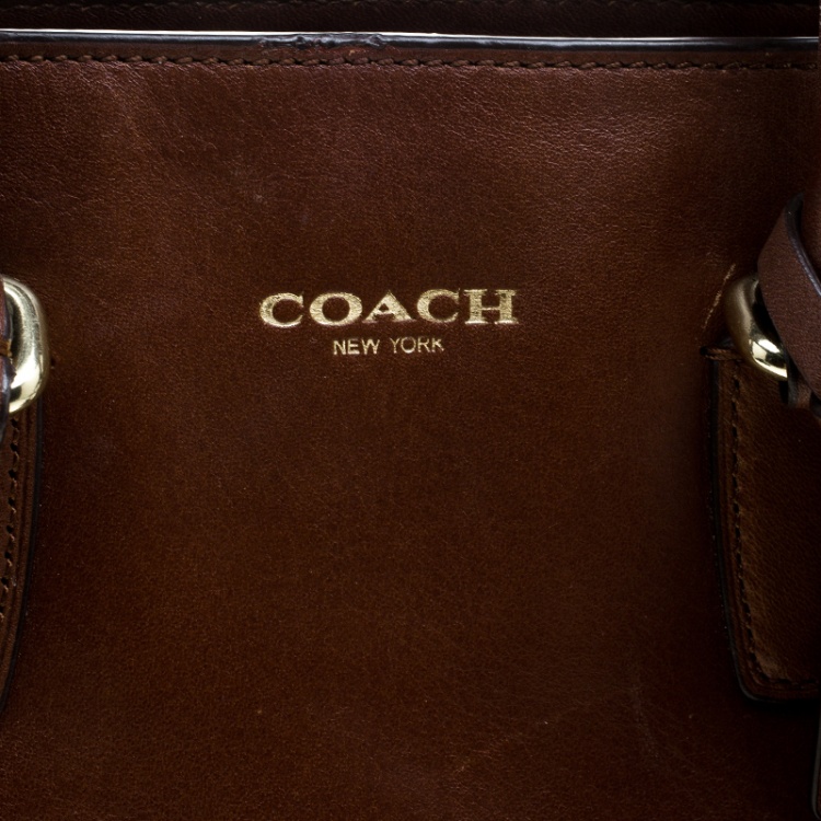Pre Owned Coach Brown Leather Tote