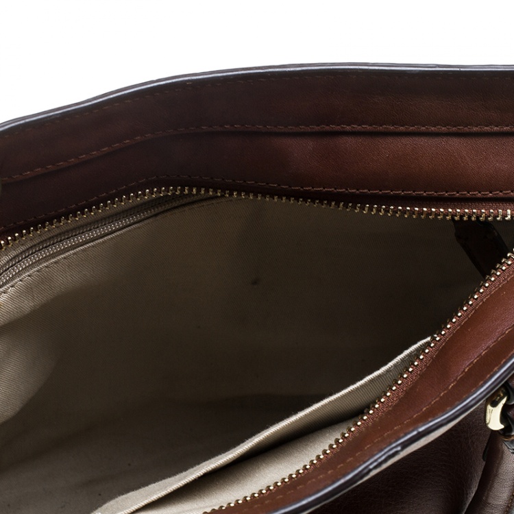 Pre Owned Coach Brown Leather Tote