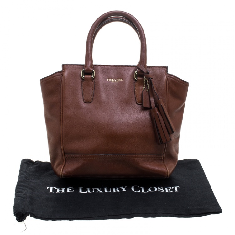 Pre Owned Coach Brown Leather Tote