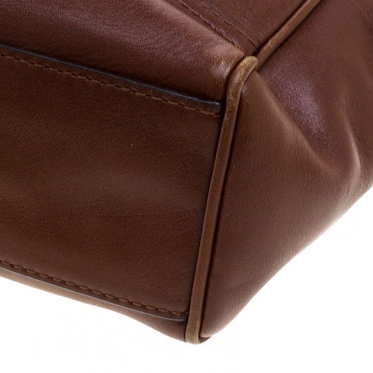 Pre Owned Coach Brown Leather Tote