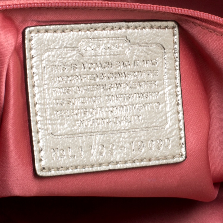 Pre Owned Coach Multicolor Signature Canvas Shoulder Bag