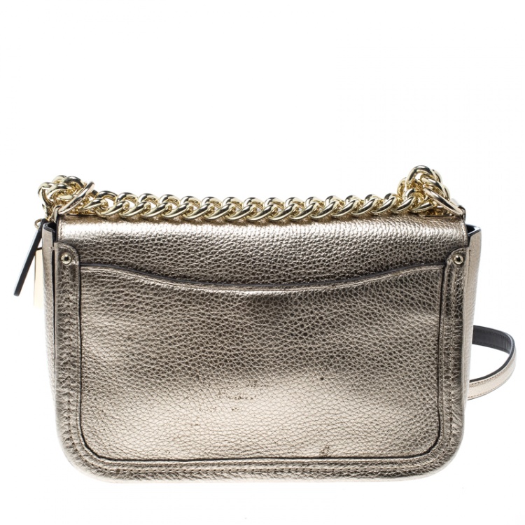 Pre Owned Coach Gold Leather Swagger Shoulder Bag