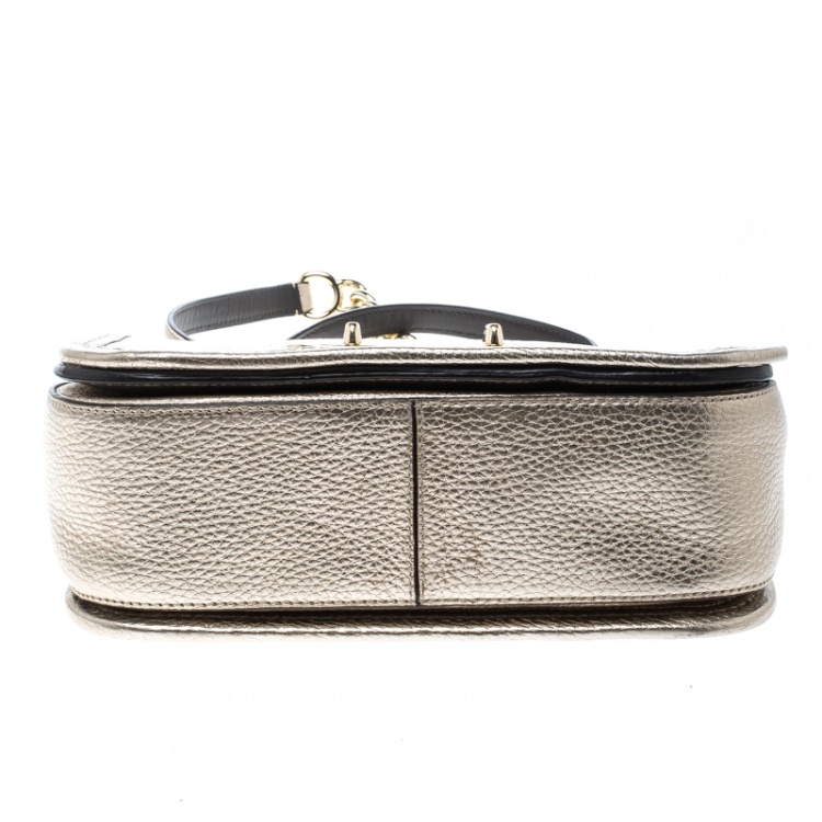 Pre Owned Coach Gold Leather Swagger Shoulder Bag