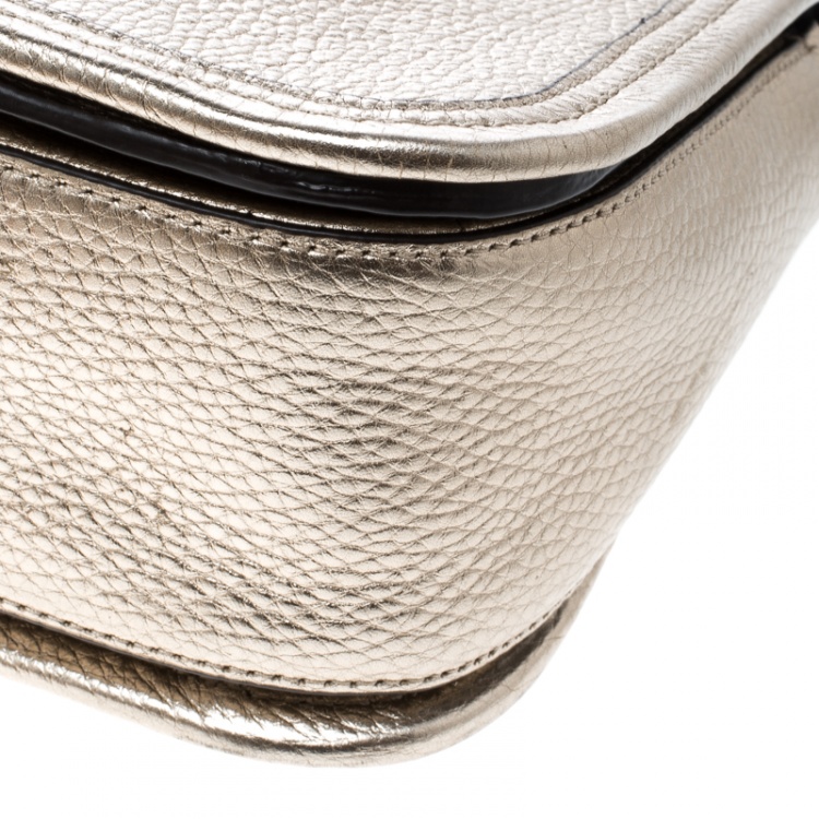 Pre Owned Coach Gold Leather Swagger Shoulder Bag