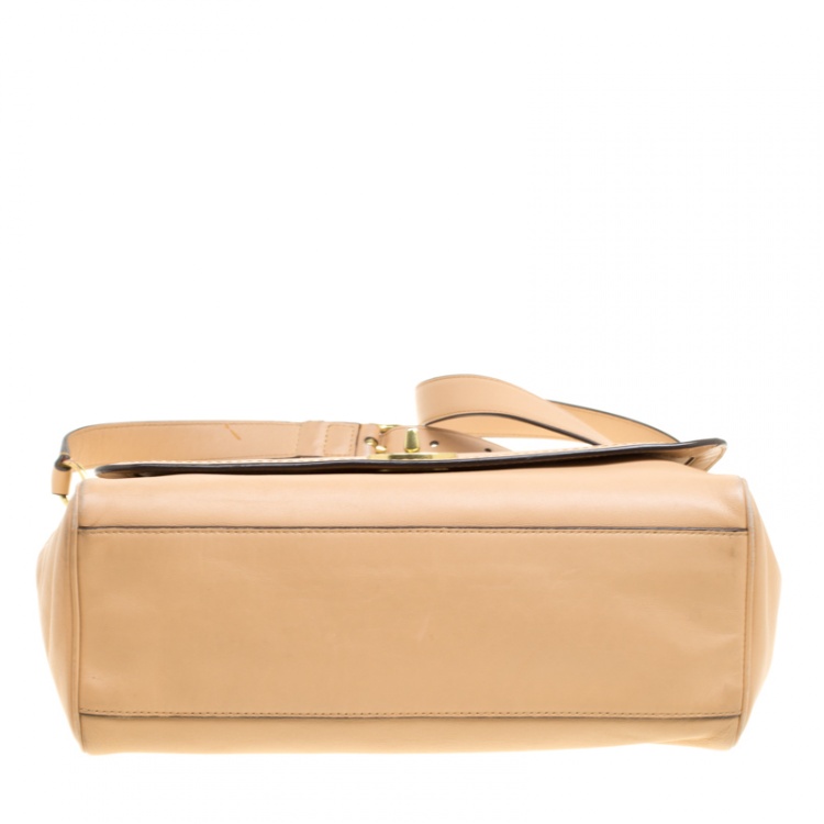 Pre Owned Coach Beige Leather Legacy Romy Top Handle Bag
