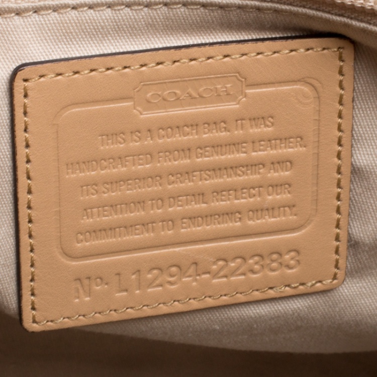 Pre Owned Coach Beige Leather Legacy Romy Top Handle Bag