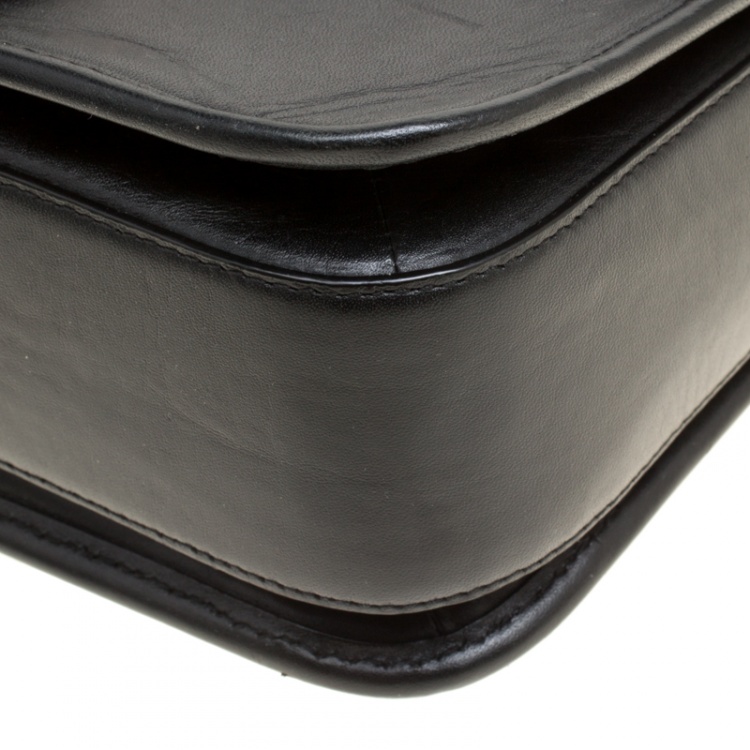 Pre Owned Coach Black Leather Crossbody Bag