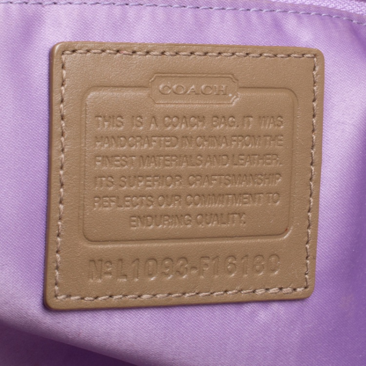 Pre Owned Coach Multicolor Canvas and Leather Shopper Tote