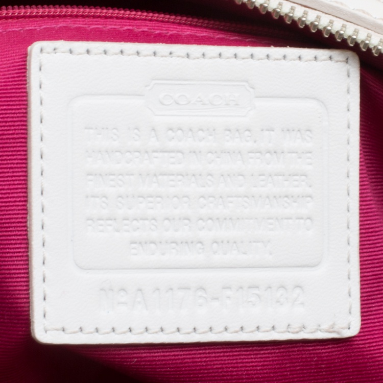 Pre Owned Coach Multicolor Signature Coated Canvas Satchel