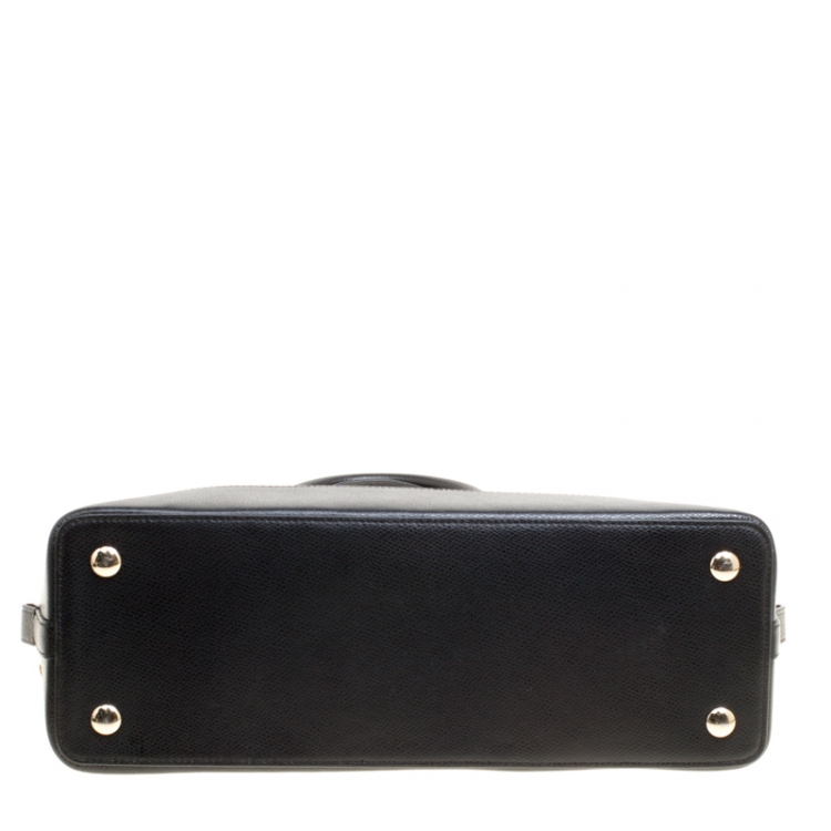 Pre Owned Coach Black Leather Sierra Top Handle Bag