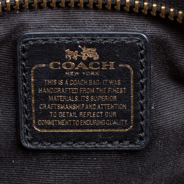 Pre Owned Coach Black Quilted Leather Mini Blake Top Handle Bag