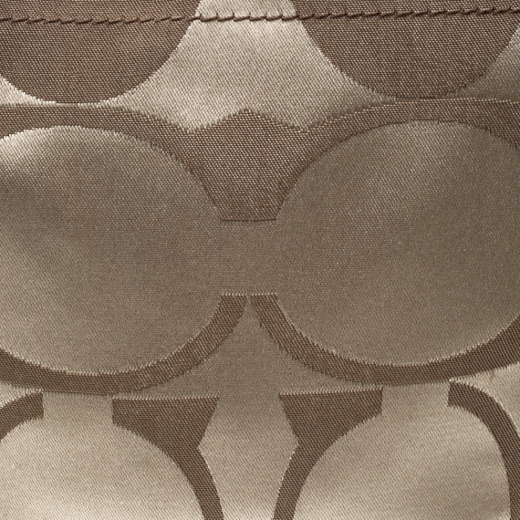 Pre Owned Coach Beige/Pink Signature Canvas Hobo