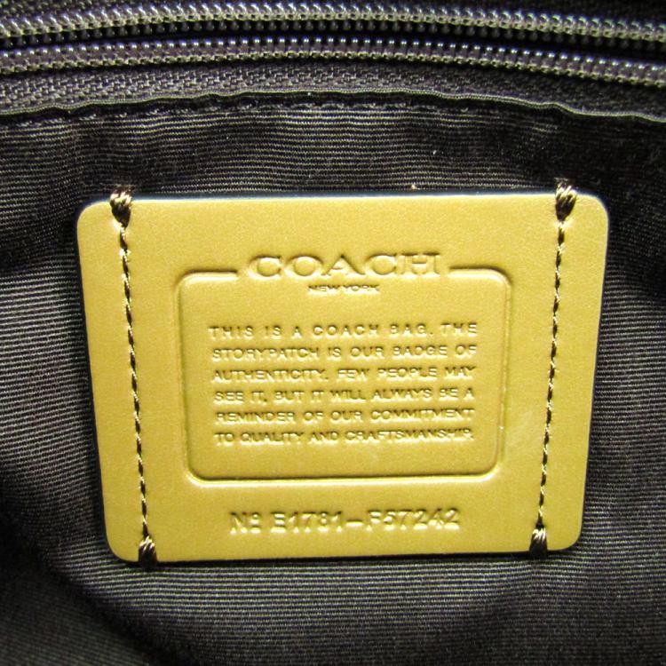 Pre Owned Coach Bordeaux Canvas and Leather Mini Bennett Satchel Bag