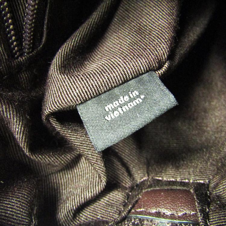 Pre Owned Coach Bordeaux Canvas and Leather Mini Bennett Satchel Bag