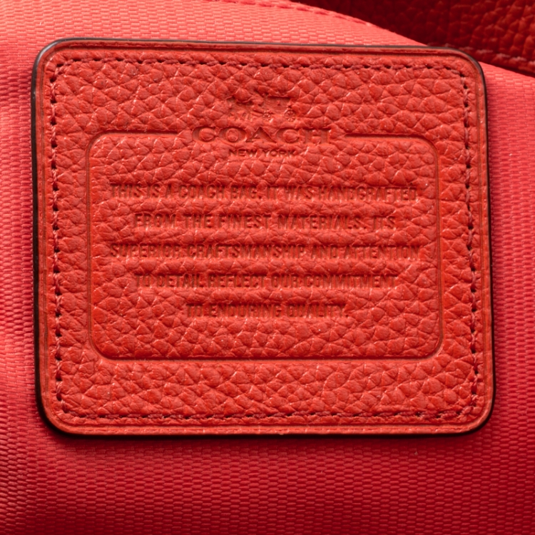 Pre Owned Coach Orange Leather Scout Hobo