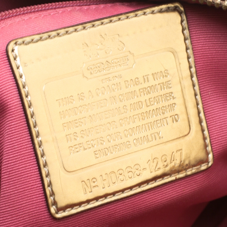 Pre Owned Coach Beige/Brown Signature Canvas Tote