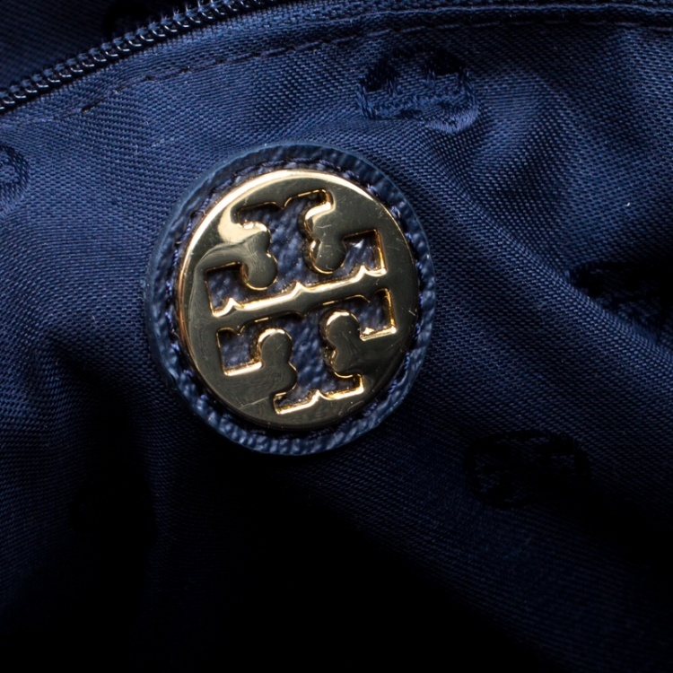 Pre Owned Tory Burch Black Leather Roslyn Tote