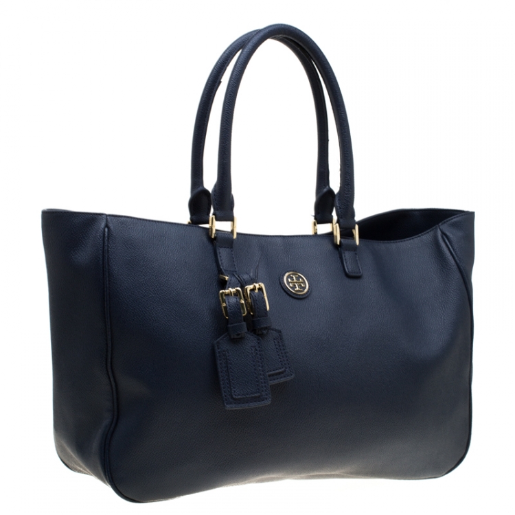 Pre Owned Tory Burch Black Leather Roslyn Tote