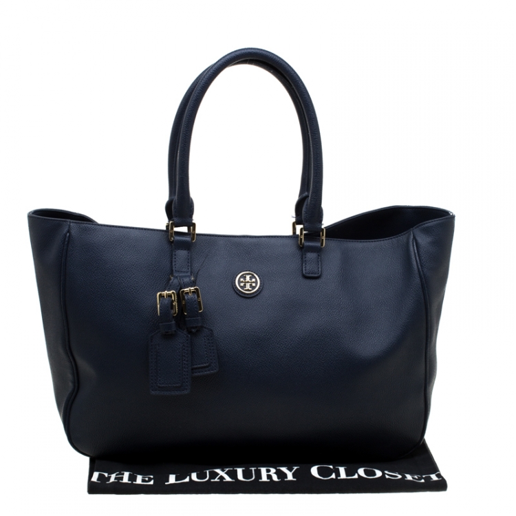 Pre Owned Tory Burch Black Leather Roslyn Tote