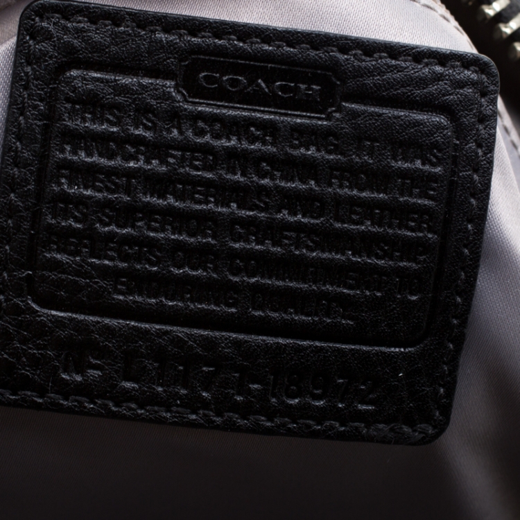 Pre Owned Coach Black Leather Turnlock Satchel