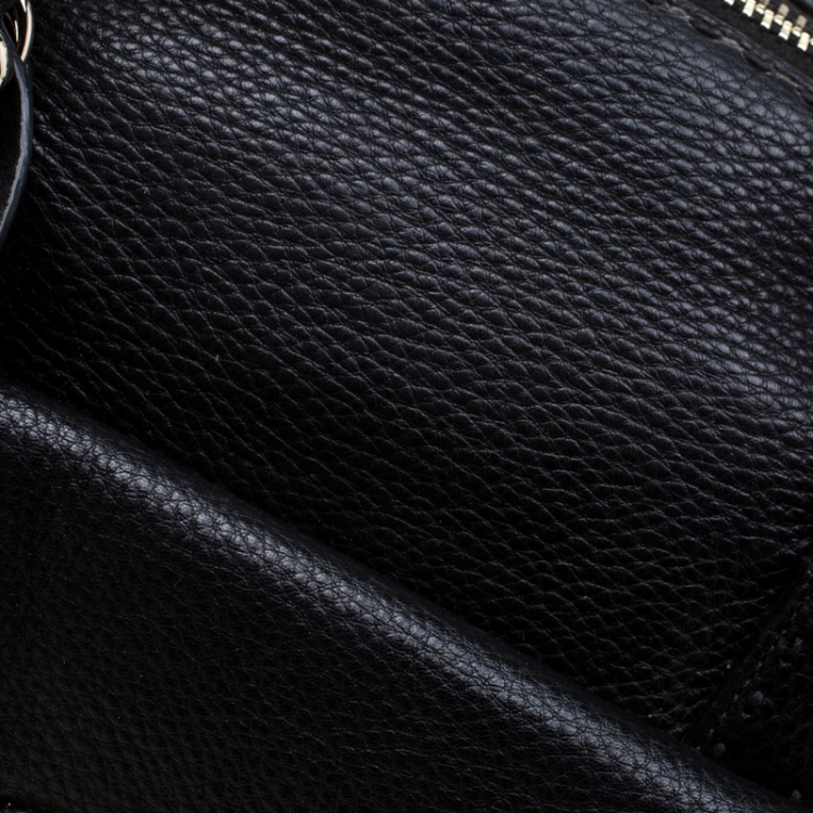 Pre Owned Coach Black Leather Turnlock Satchel