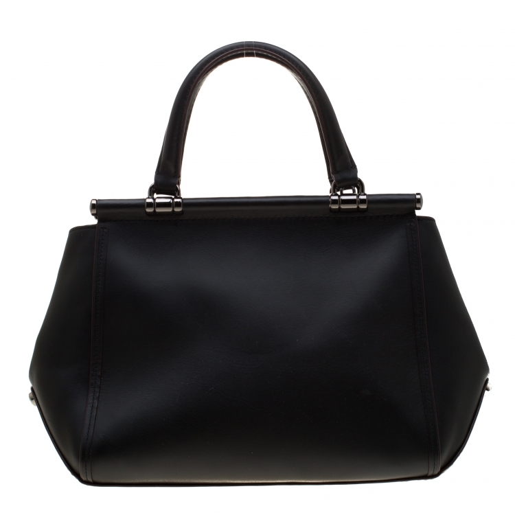 Pre Owned Coach Black Willow Floral Leather Drifter Satchel