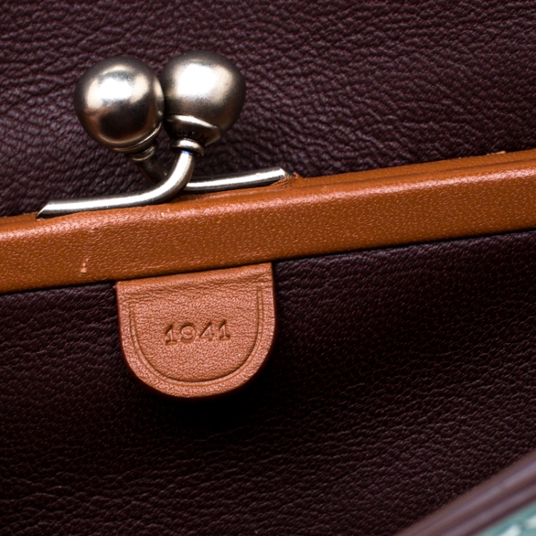 Pre Owned Coach Blue Leather Dinky Link 1941 Crossbody Bag