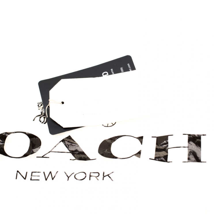 Pre Owned Coach Brown/Pink Floral Print Coated Canvas Reversible City Tote