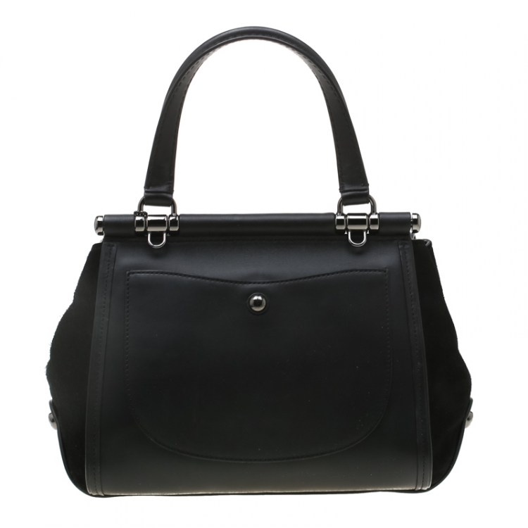 Pre Owned Coach Black Willow Floral Leather Drifter Satchel