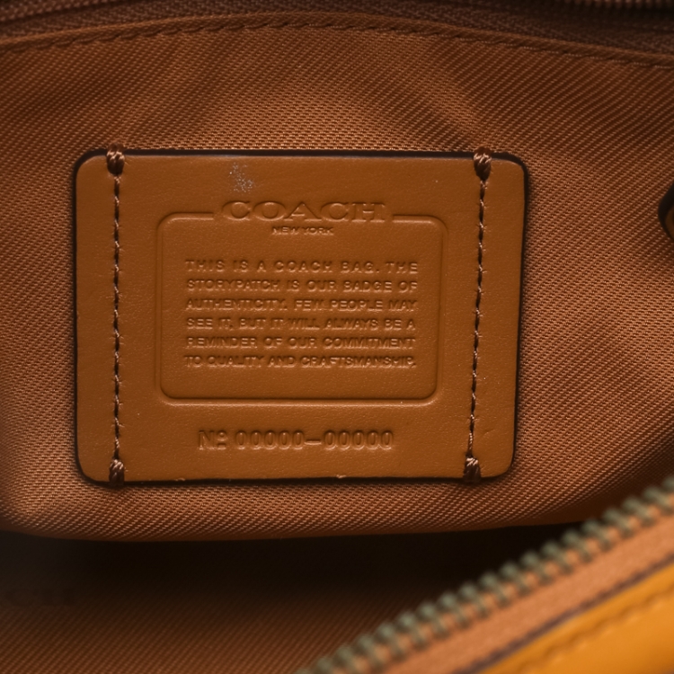 Pre Owned Coach Mustard Leather Swagger 20 Tote