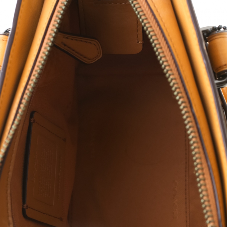 Pre Owned Coach Mustard Leather Swagger 20 Tote