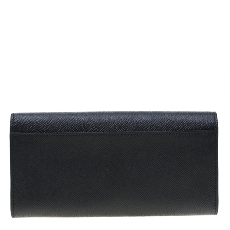 Pre Owned Coach Navy Blue Leather Slim Envelope Wallet 