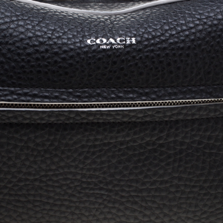 Pre Owned Coach Black Leather Large Bleecker Toaster Satchel