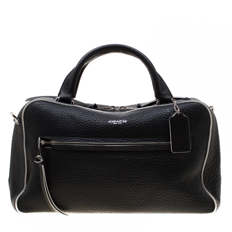 Pre Owned Coach Black Leather Large Bleecker Toaster Satchel