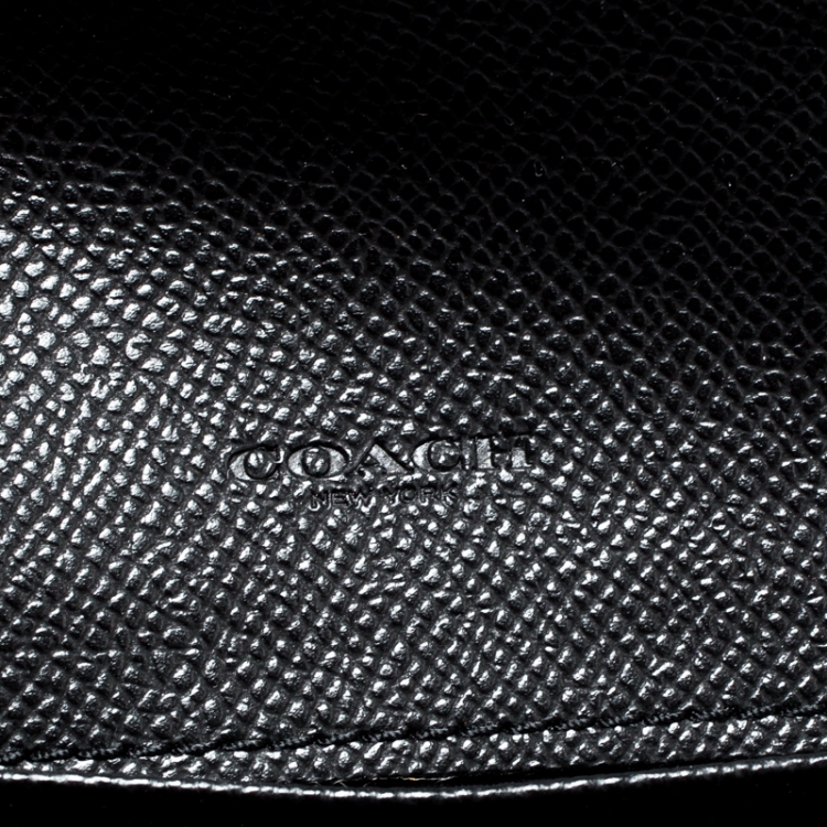 Coach Brown Signature Coated Canvas Slim Envelope Wallet