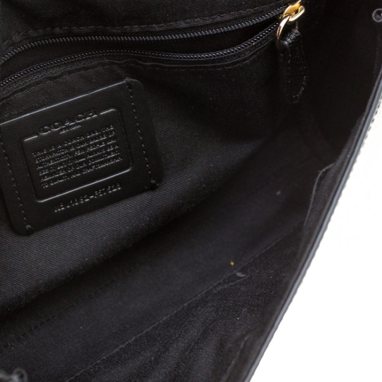Pre Owned Coach Black Leather Ruby Crossbody Bag