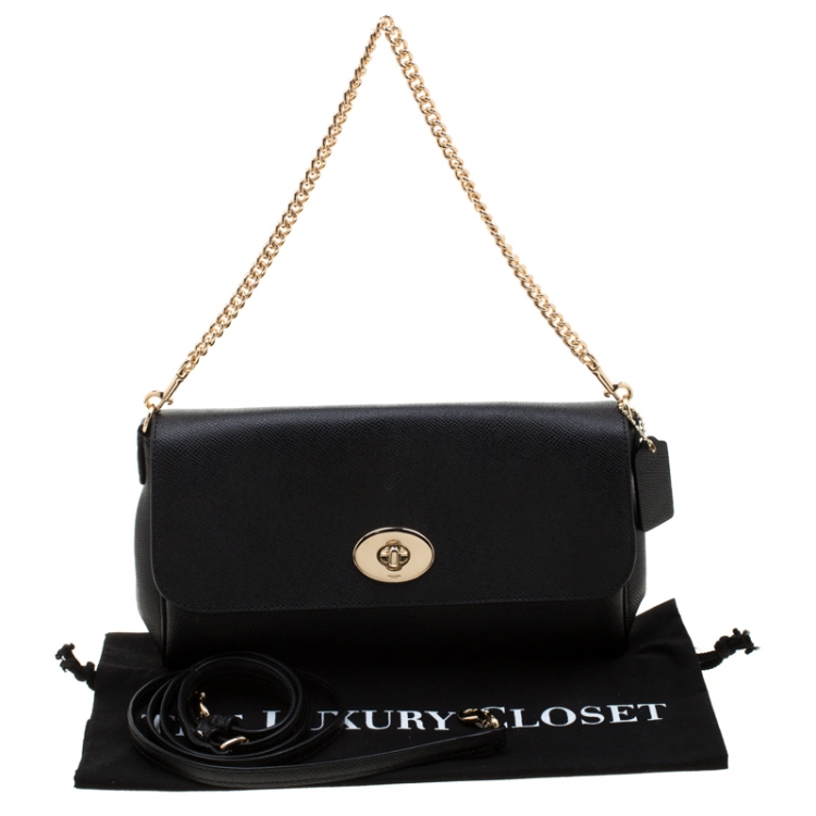 Pre Owned Coach Black Leather Ruby Crossbody Bag