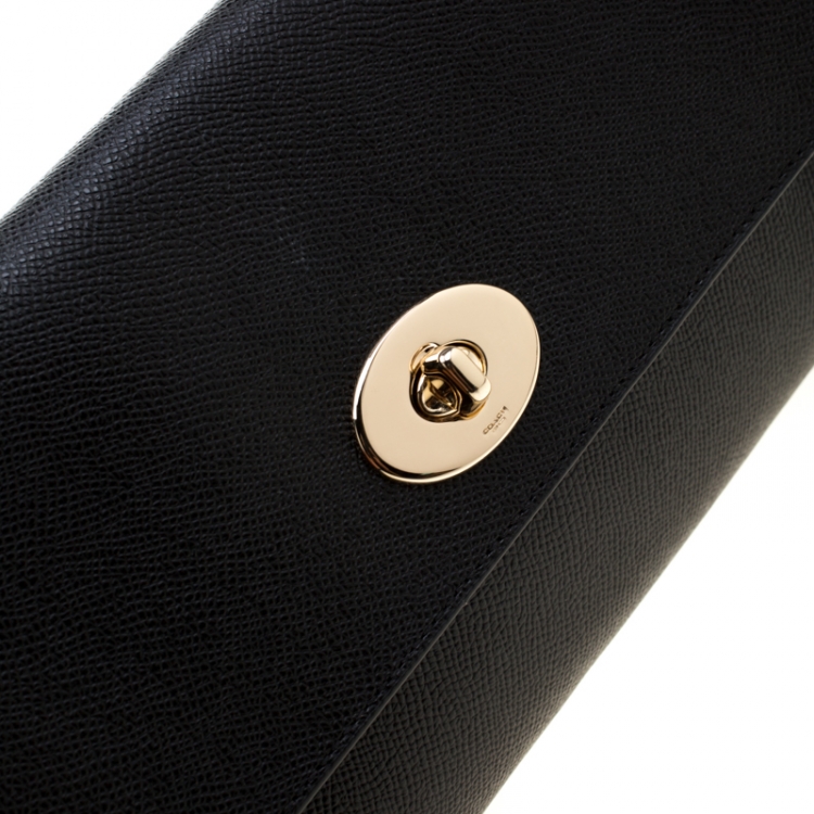 Pre Owned Coach Black Leather Ruby Crossbody Bag