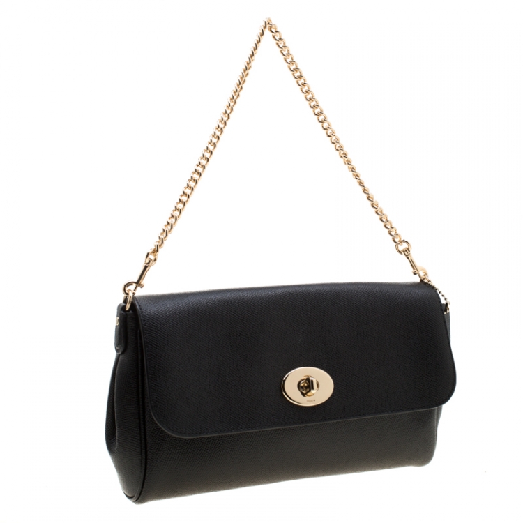 Pre Owned Coach Black Leather Ruby Crossbody Bag