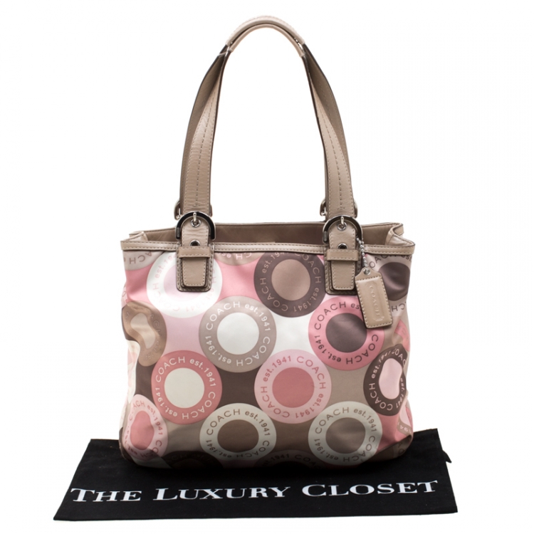 Pre Owned Coach Multicolor Nylon Soho Hobo