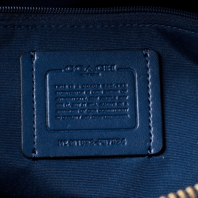 Pre Owned Coach Blue Leather Sierra Satchel