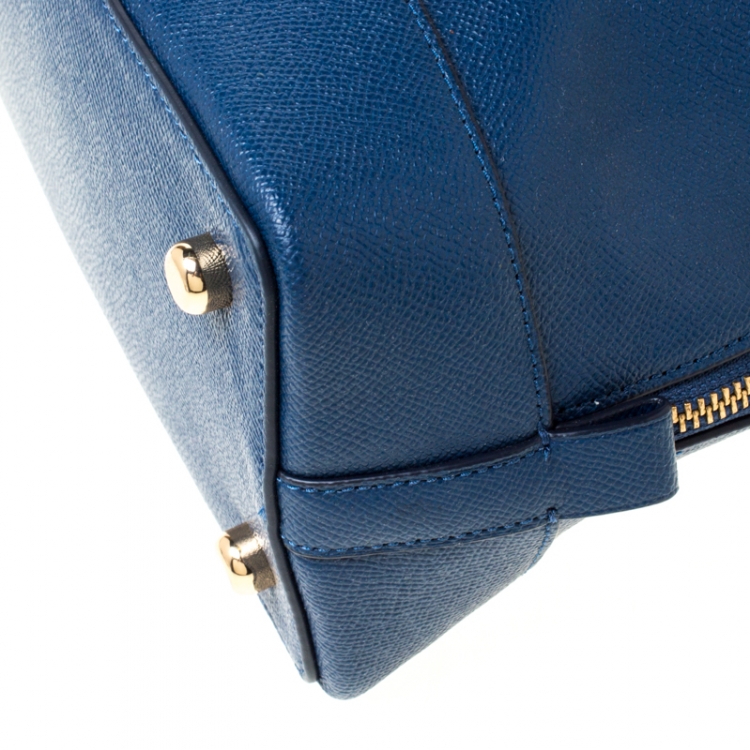 Pre Owned Coach Blue Leather Sierra Satchel