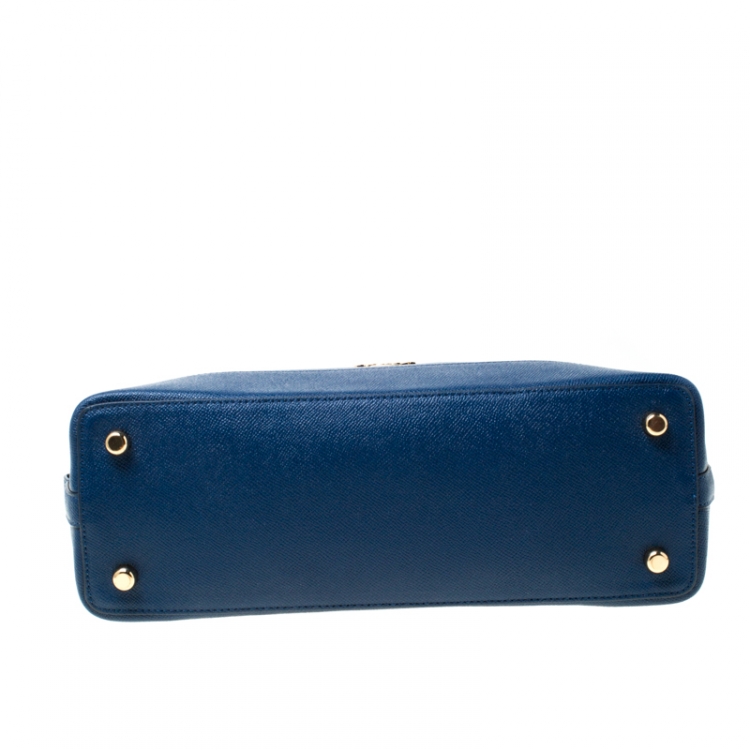 Pre Owned Coach Blue Leather Sierra Satchel