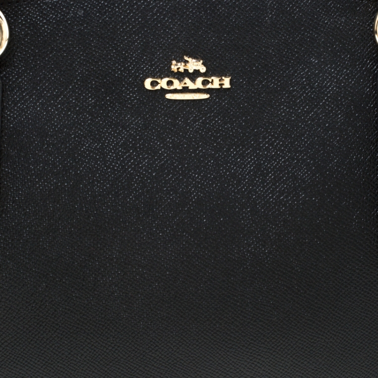 Pre Owned Coach Black Leather Christie Carryall Satchel  