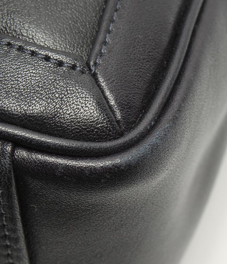Pre Owned Coach Black Leather Bucket Tote Bag