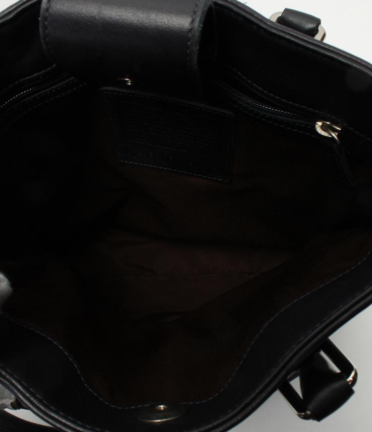 Pre Owned Coach Black Leather Bucket Tote Bag