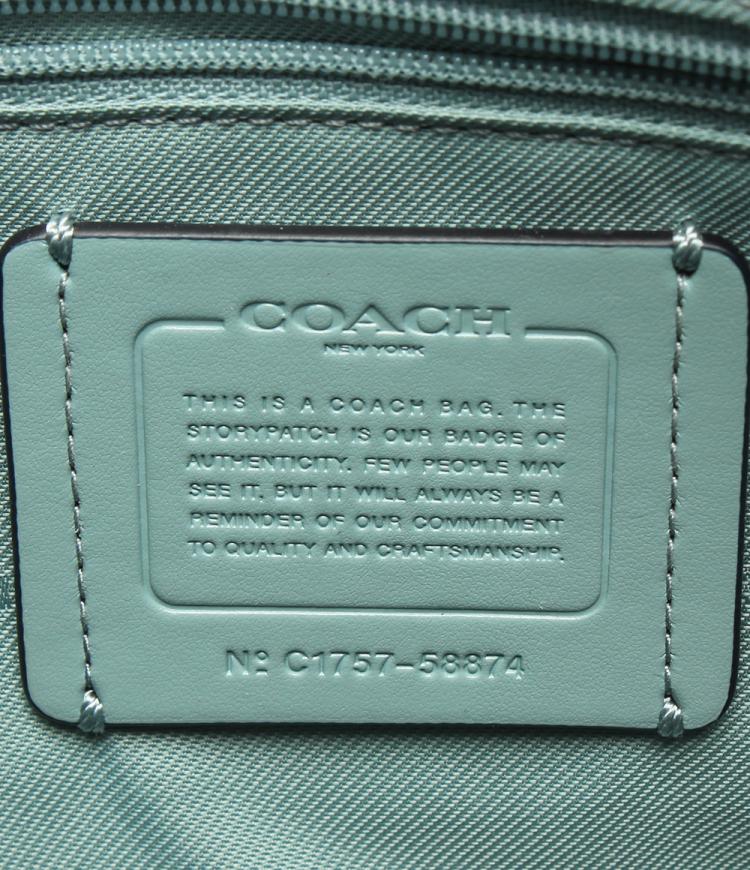Pre Owned Coach Blue Pebbled Leather Prairie Satchel Bag