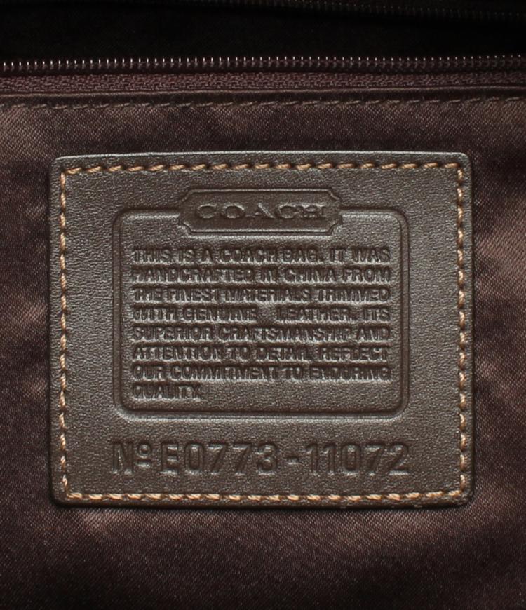 Pre Owned Coach Brown Signature Canvas And Leather Everyday Bag