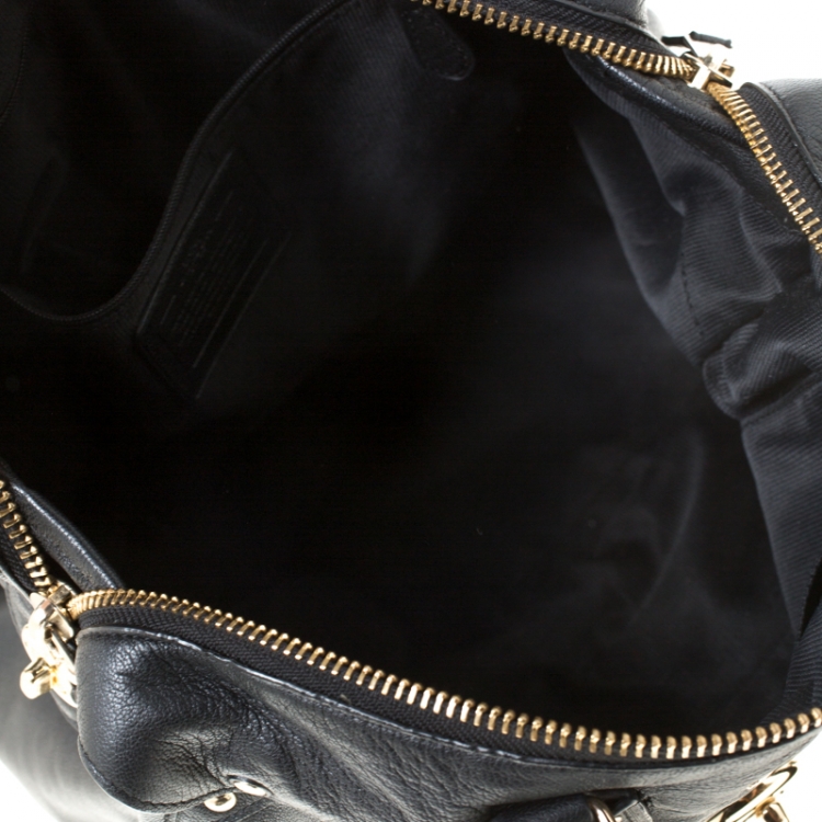 Pre Owned Coach Black Leather Rhyder 33 Satchel